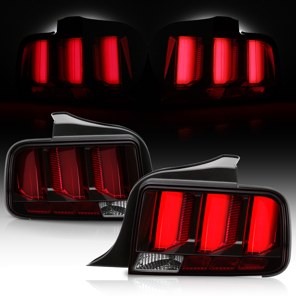 for 0509 Ford Mustang Sequential Red Tail Light {3D Neon Tube} LED