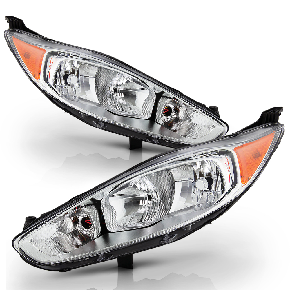 Chrome Amber Clear Lens Headlight For 1418 Ford Fiesta Replacement Driving Lamp eBay