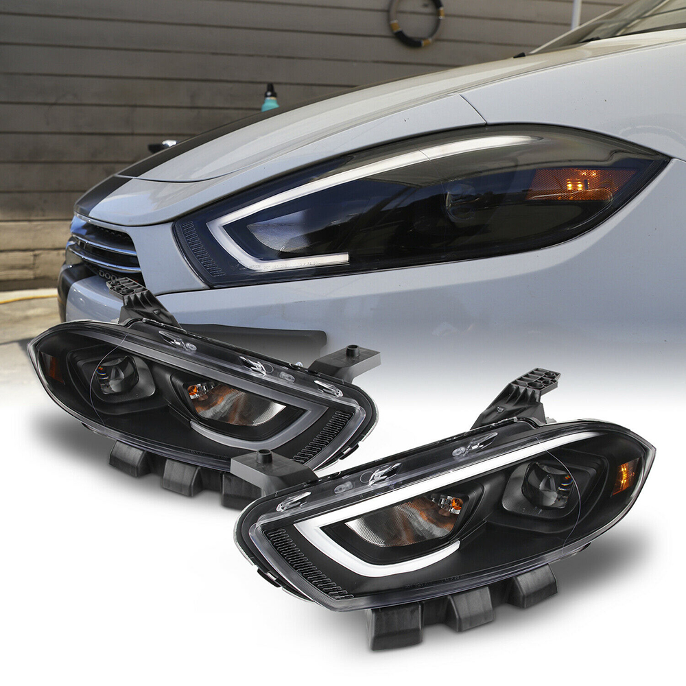 [TRON STYLE] Black NEON TUBE Headlight Lamp For 1316 Dodge Dart