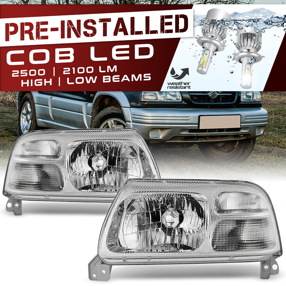 [CREE LED Bulb Installed] 9903 Suzuki Grand Vitara Chrome Replacement