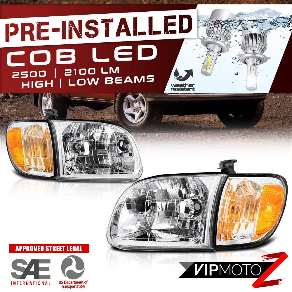 [CREE LED Bulb Installed] For 00-04 Toyota Tundra Chrome Replacement