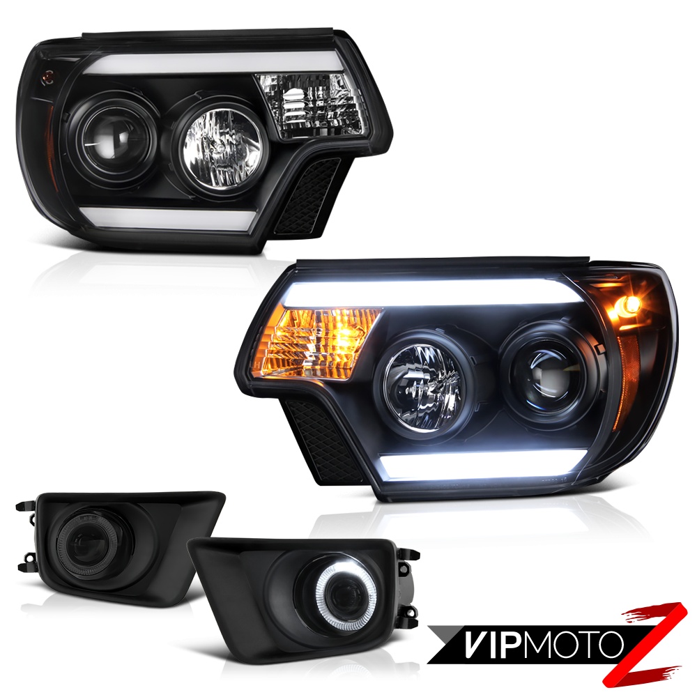 2012 2013 2014 2015 Toyota Tacoma Offroad Fog lights black headlights ...